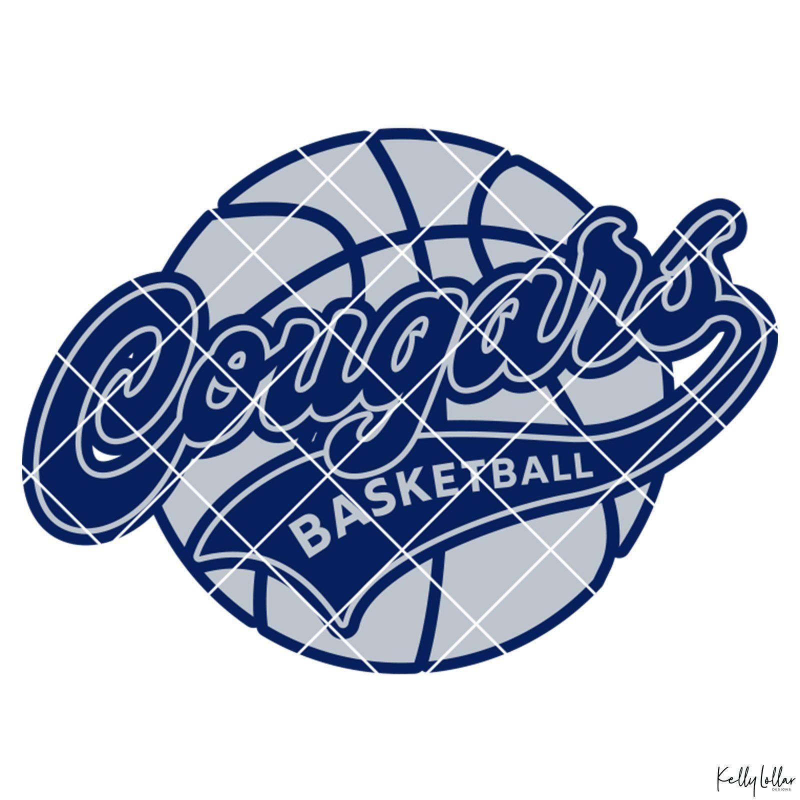 Cool Cougars Logo - Cougars Basketball Script. SVG DXF EPS PNG Cut Files Lollar