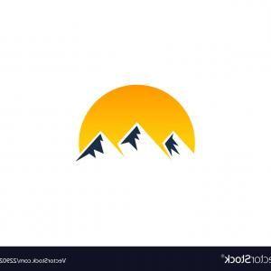 Yellow Mountain Logo - Yellow Mountain Icon Doodle Illustration Vector