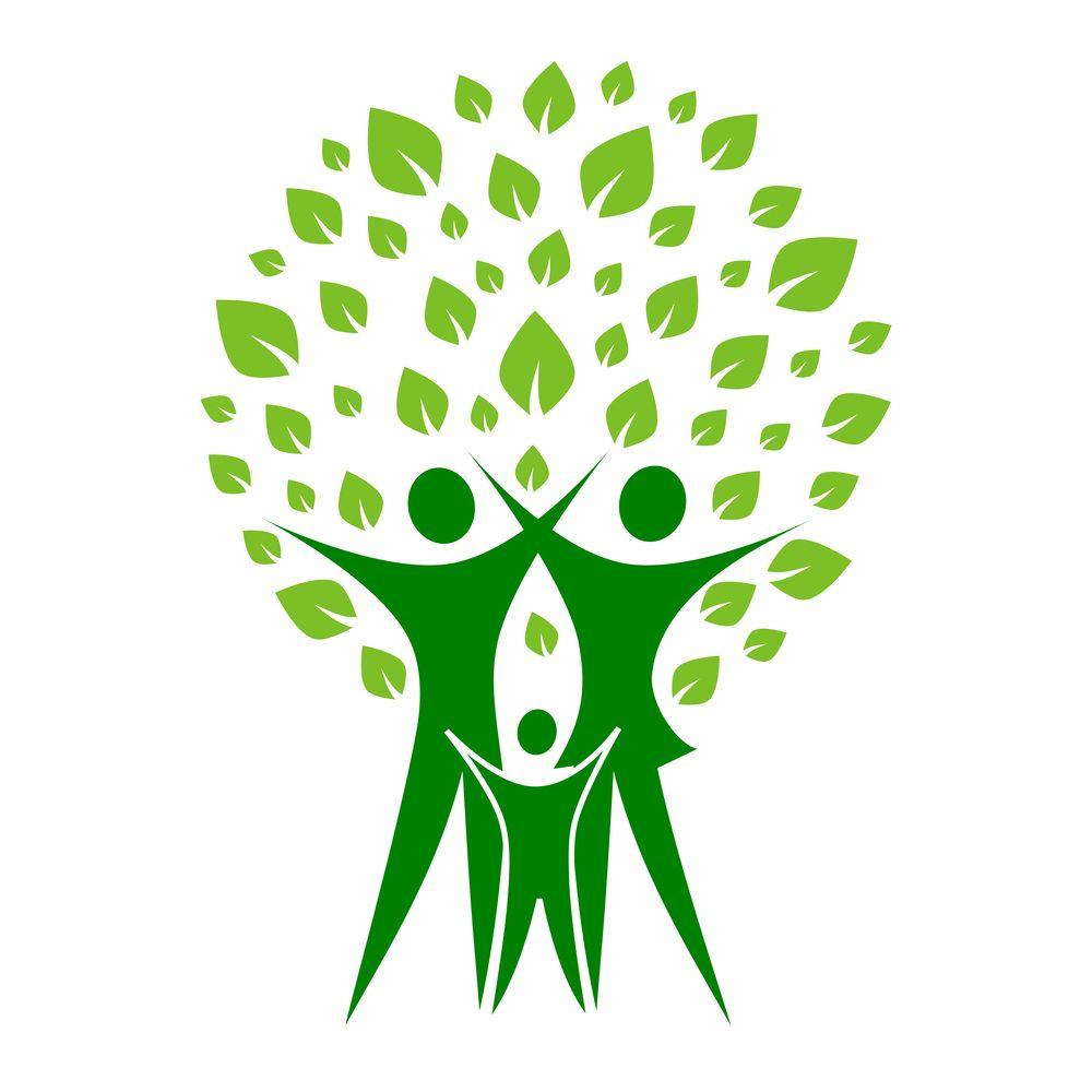 Green Family Logo - A pictographic image of a green family Background Check All