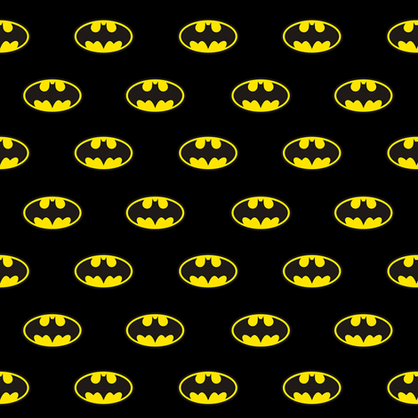 Small Batman Logo - Small Batman Logo fabric by amandalevey on Spoonflower - custom ...