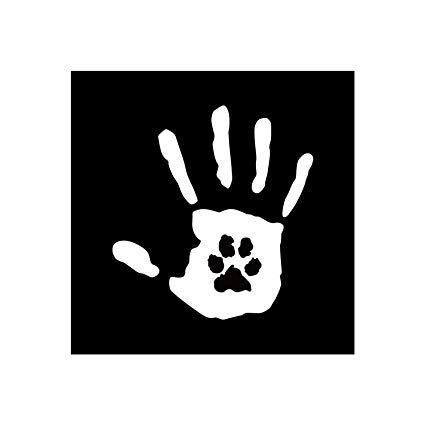 Hand Paw Logo - Dog Human Hand Paw Logo Vinyl Window SUV Auto Truck