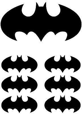 Small Batman Logo - 1 LARGE & 6 Small Batman Logo Iron On T Shirt Transfers White/light ...