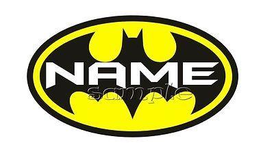 Small Batman Logo - Details about IRON on TRANSFER SMALL PERSONALISED batman logo 10x6cm