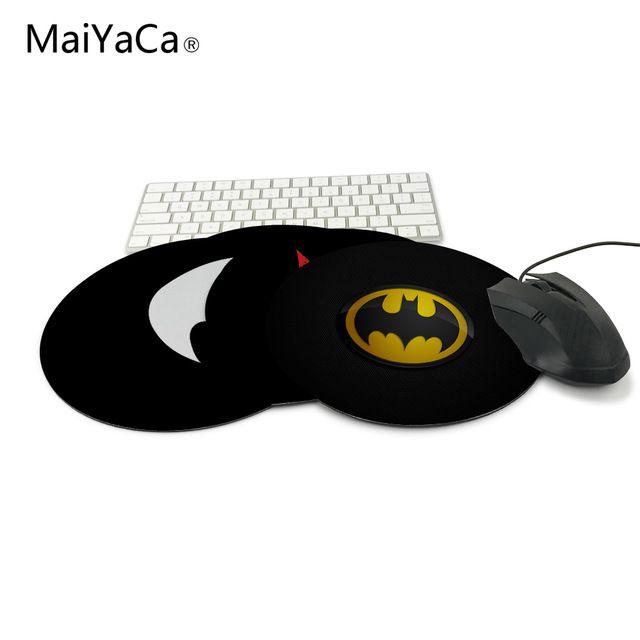 Small Batman Logo - US $1.82 13% OFF|MaiYaCa Batman Logo Pattern Prints Mouse Pad Small Size  Round Gaming Non Skid Rubber Pad-in Mouse Pads from Computer & Office on ...