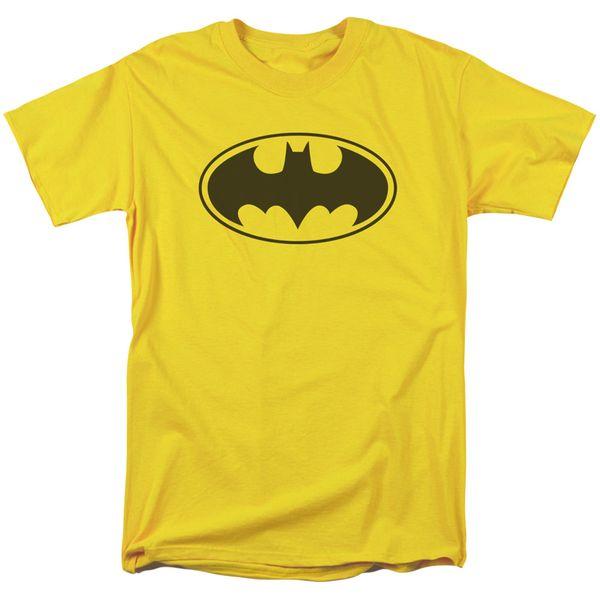 Small Batman Logo - BATMAN Logo Yellow Men's Tshirt (Small)