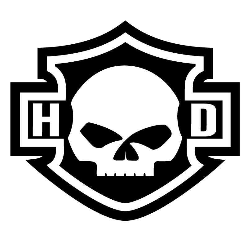 Harley-Davidson Logo - Harley Davidson logo silhouette skull decal