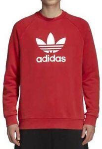 Red Crew Logo - Round-necked sweatshirt Adidas trefoil crew logo DH5826 sweatshirt ...