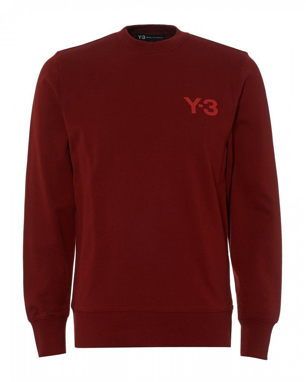 Red Crew Logo - Y-3 Classic Logo Sweatshirt, Red Crew Neck Sweat in Red for Men - Lyst