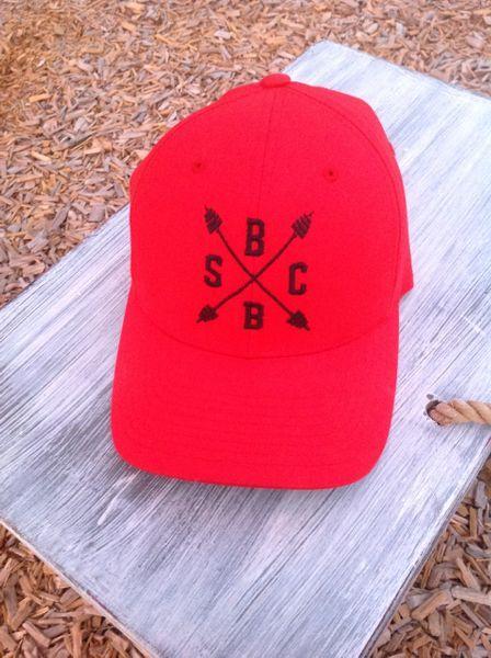 Red Crew Logo - SBB Crew Logo Red Fitted Hat | Southern Barbell Crew
