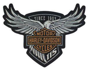 Harley-Davidson Logo - Harley-Davidson 115th Anniversary Eagle Emblem Patch Large 8 x 6 ...