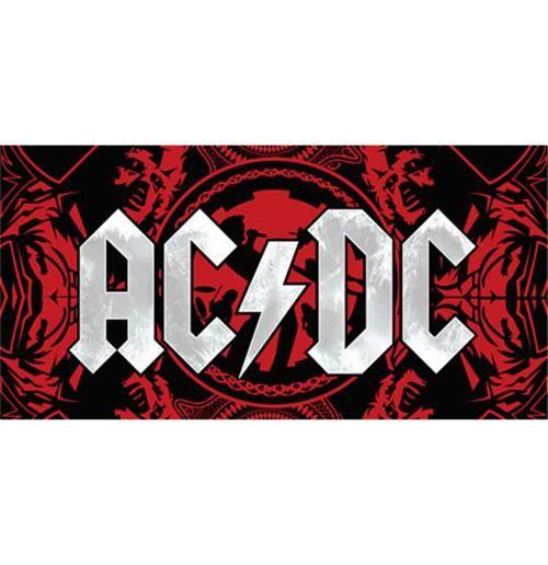 Official AC DC Logo - Official ACDC Logo Red Black Beach Towel: Buy Online on Offer