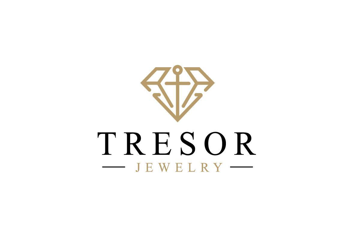 Jewler Logo - Tresor Jewelry – Anchor and Diamon Logo Design | Logo Cowboy
