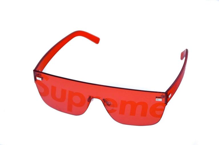 Louis Vuitton Supreme Red Logo - Louis Vuitton X Supreme Red Logo City Mask Sunglasses NEW For Sale ...