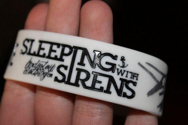Sleeping With Sirens Logo - jewels, sleeping with sirens, logo, anker, wristband - Wheretoget