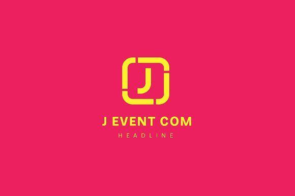 Maroon Company Logo - J event company logo. ~ Logo Templates ~ Creative Market