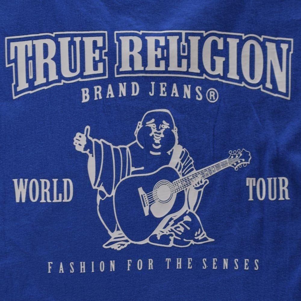 Blue and White E Logo - TRUE RELIGION JUNIOR True Religion Junior Blue & White Back Logo T ...