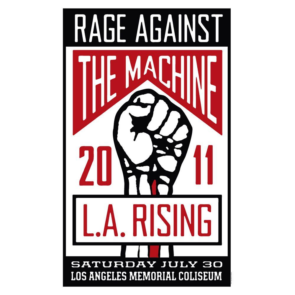 Rage Against the Machine Official Logo - Rage Against the Machine Official Store | L.A. Rising 2011 Event Poster