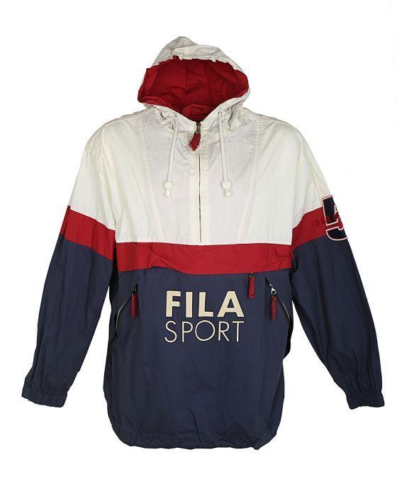 Blue and White E Logo - 90s Fila Sport Tricolour Logo Anorak - XL Red, Blue, White £40 ...
