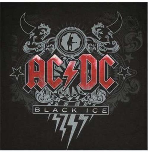 Official AC DC Logo - Official ACDC Black Ice Red Logo Tee Shirt: Buy Online on Offer