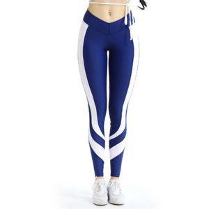 Heart Shaped Fitness Logo - Women Stripe Splice Heart Shaped Fitness YOGA Leggings Sports Pants ...