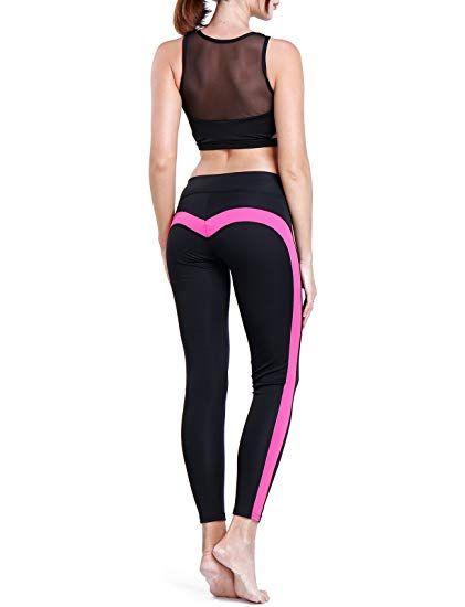 Heart Shaped Fitness Logo - CFR Women's Heart-Shaped Yoga Pants 2017 Hot! Workout Ankle-Length ...