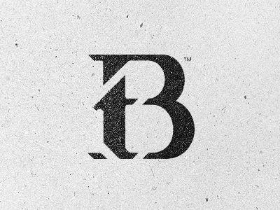 Black and White B Logo - TB Monogram (new) by Tin Bacic on. // Typography