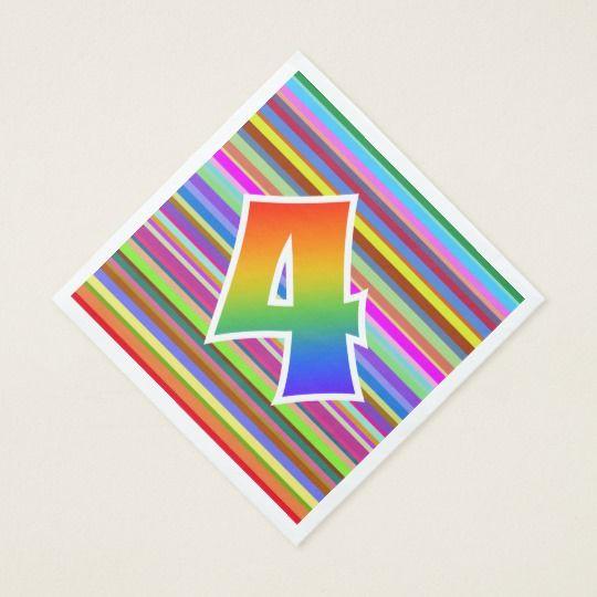 Rainbow Pattern Logo - Colorful Stripes + Rainbow Pattern 4 Event # Napkin