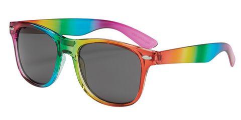 Rainbow Pattern Logo - Custom Rainbow LGBTQ Sunglasses bulk « Promotional Products