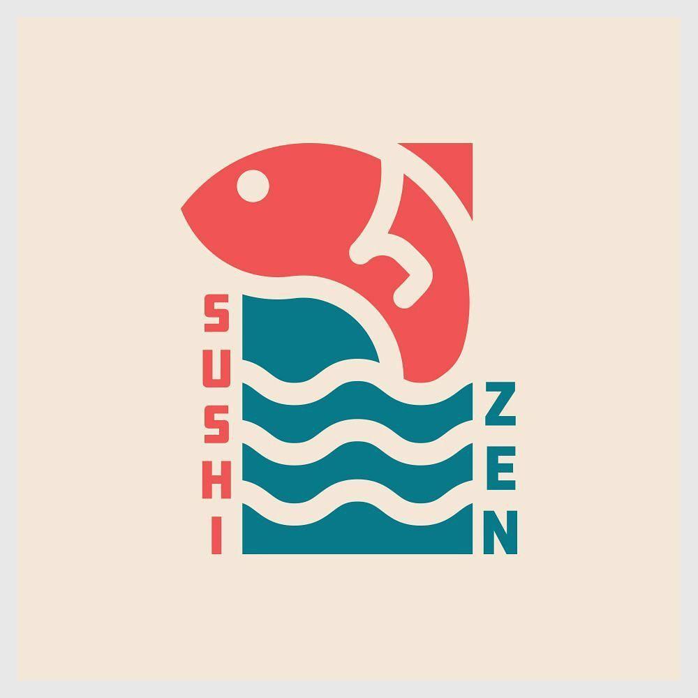 Zen Fish Logo - DAILY LOGO CHALLENGE DAY 5 Zen⠀ -⠀ Sushi Zen is small