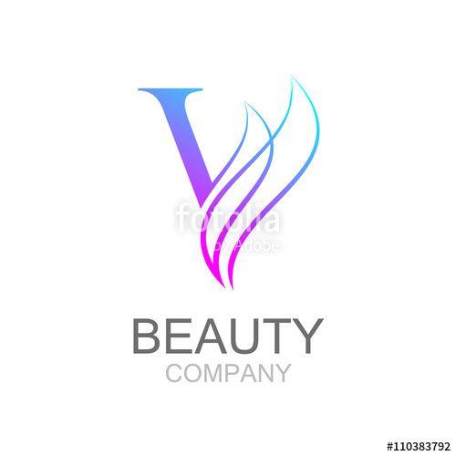 Beauty Company Logo - Abstract letter V logo design template with beauty industry