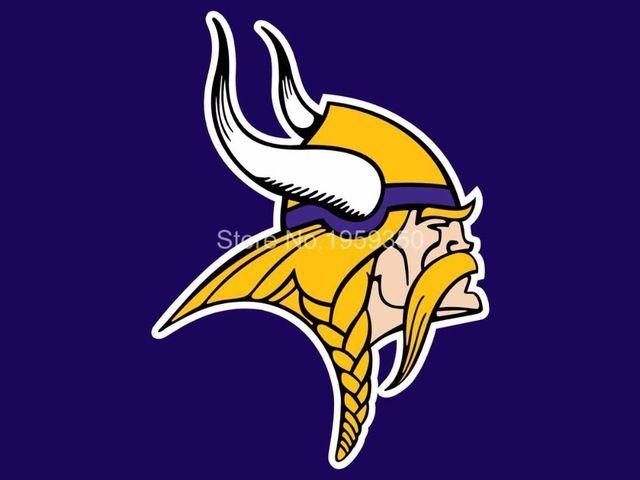 NFL Vikings Logo - Minnesota Vikings logo car flag 12x18inches double sided 100D