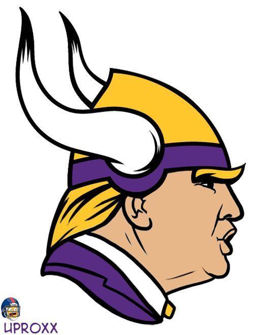 NFL Vikings Logo - Let's Redesign Every NFL Logo As Donald Trump And Make The League ...