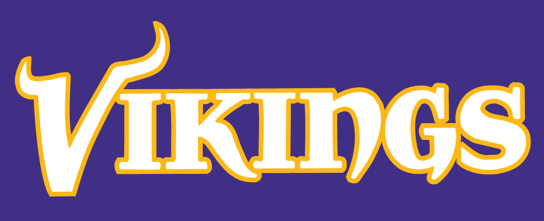 Vikings Football Logo - Minnesota Vikings Wordmark Logo - National Football League (NFL ...