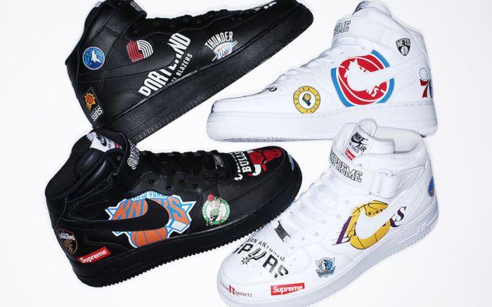 Shoes Air Force Logo - Supreme x Nike Air Force 1 Loads Up NBA Team Logos [PHOTOS ...