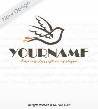 Orange Flying Bird Logo - flying, bird logo design #8960 | Logo Template - Pre made logo ...