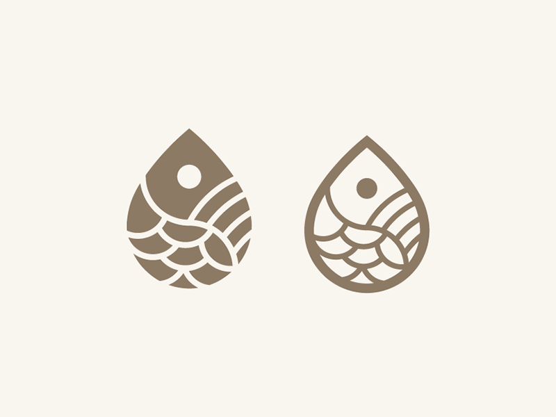 Zen Fish Logo - Fish Drop Logo by 