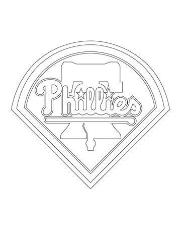 White Phillies Logo - Philadelphia Phillies Logo coloring page