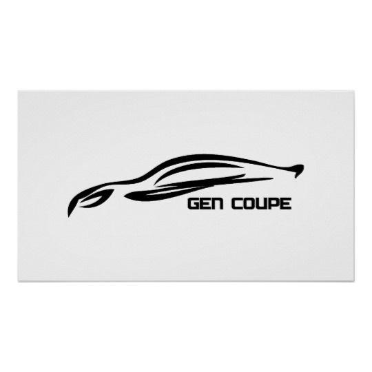 Genesis Coupe Logo - Genesis Coupe Black Silhouette Logo Poster | Zazzle.com