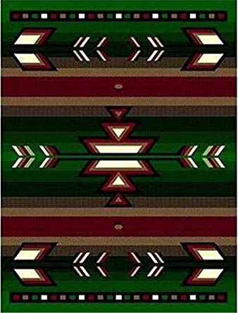 Southwestern Design Green Logo - Green 8 X 11 Area Rug Southwestern Design Apache Native