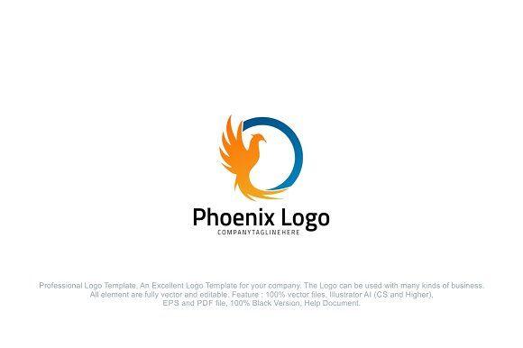 Fiery Bird Phoenix Logo - Phoenix - Fire Bird ~ Logo Templates ~ Creative Market