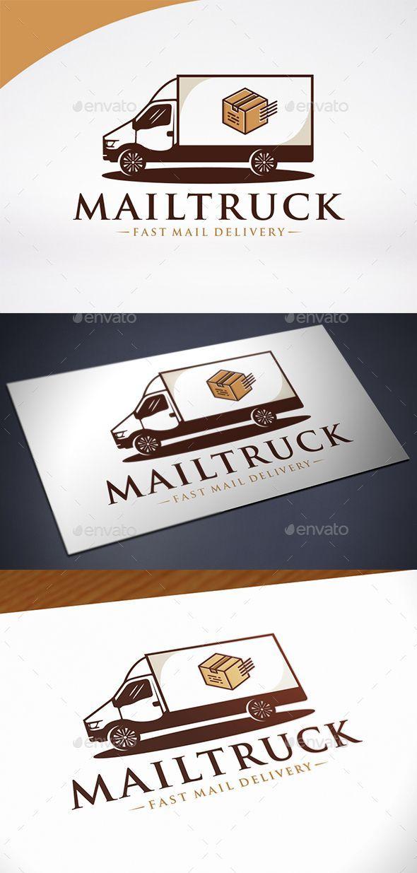 Mail Truck Logo - Transport Truck Logo Template — Vector EPS #international transport ...