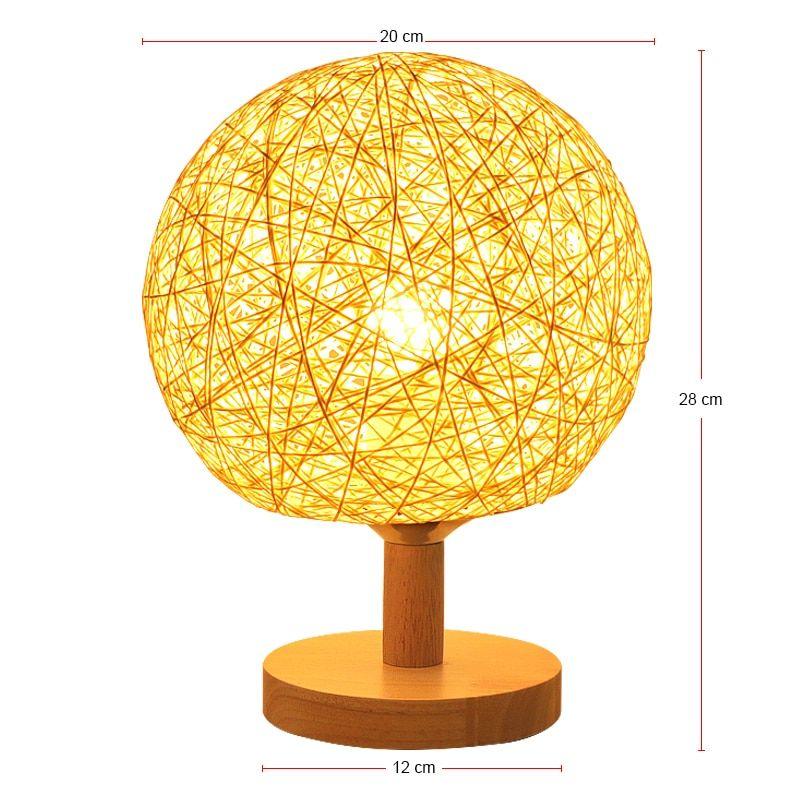 Light Blue Orange Red Sphere Logo - Led night stand with bulb ball table lamp shade modern art deco