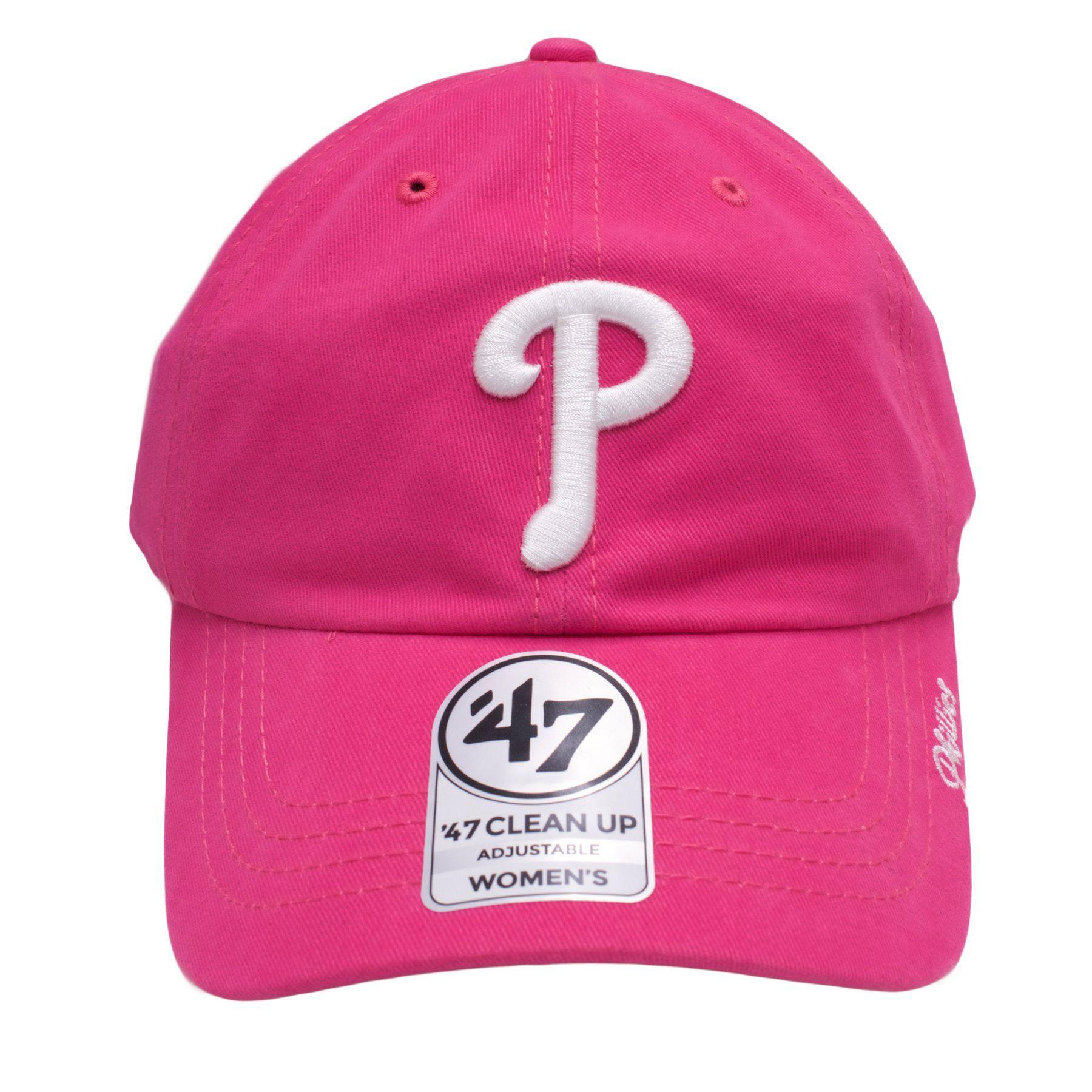 White Phillies Logo - Philadelphia Phillies Hot Pink Women's Dad Hat – Cap Swag