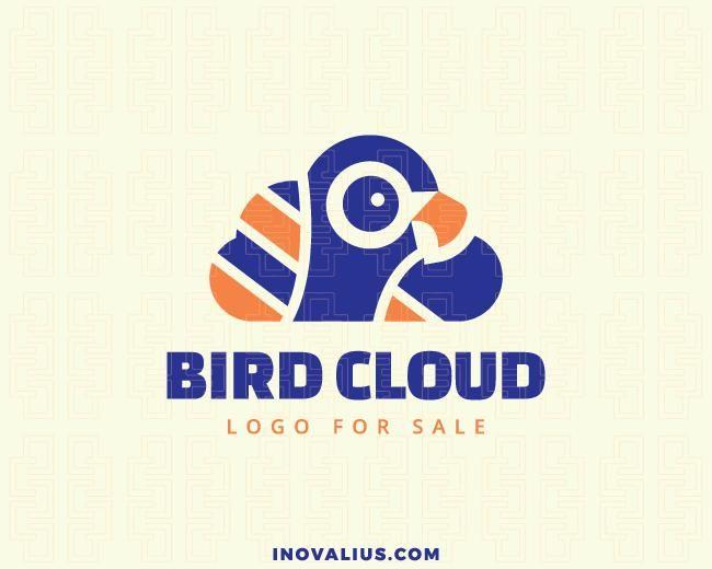 Orange Bird Company Logo - Bird Cloud Logo Template For Sale | Inovalius