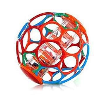 Light Blue Orange Red Sphere Logo - Amazon.com : Rhino Toys Chewable 6 inch O Ball Rattler Toddler Toy