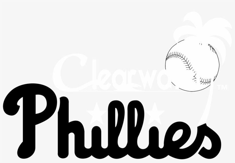 White Phillies Logo - Clearwater Phillies Logo Black And White Phillies
