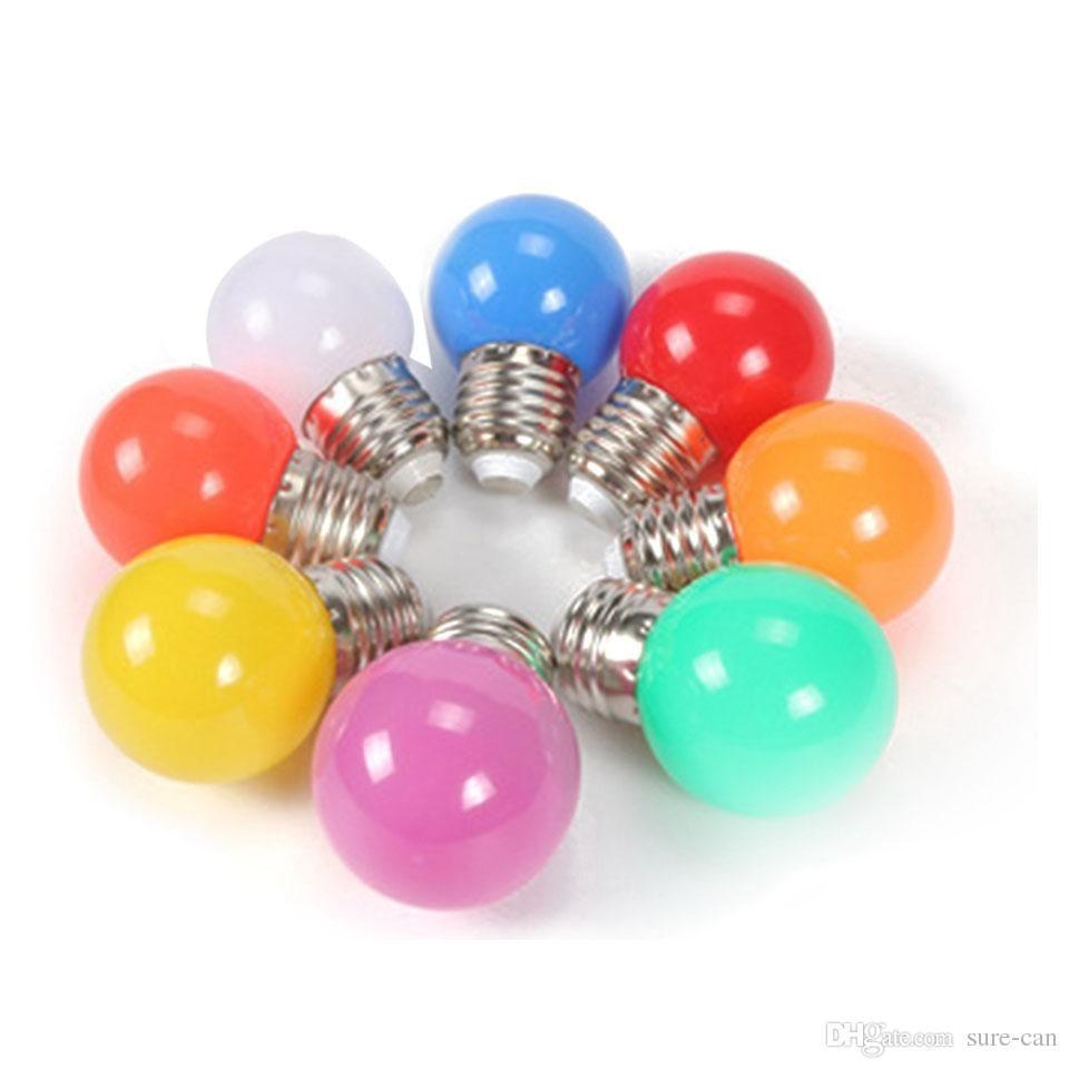 Light Blue Orange Red Sphere Logo - Colorful Globe Light Bulb E27 Led Bar Light White Red Blue Green