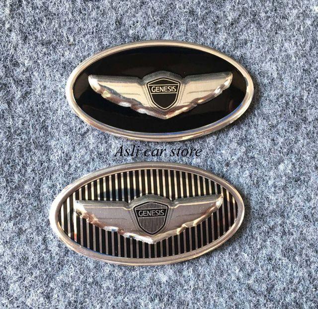 Genesis Coupe Logo - 20pcs Black Genesis Coupe Wing Steering Wheel Emblem Badge Sticker ...