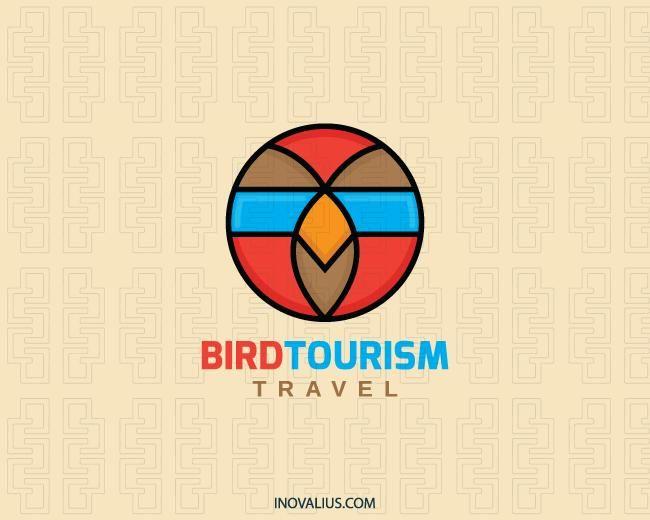 Orange and Black Bird Logo - Bird Tourism Logo Design | Inovalius