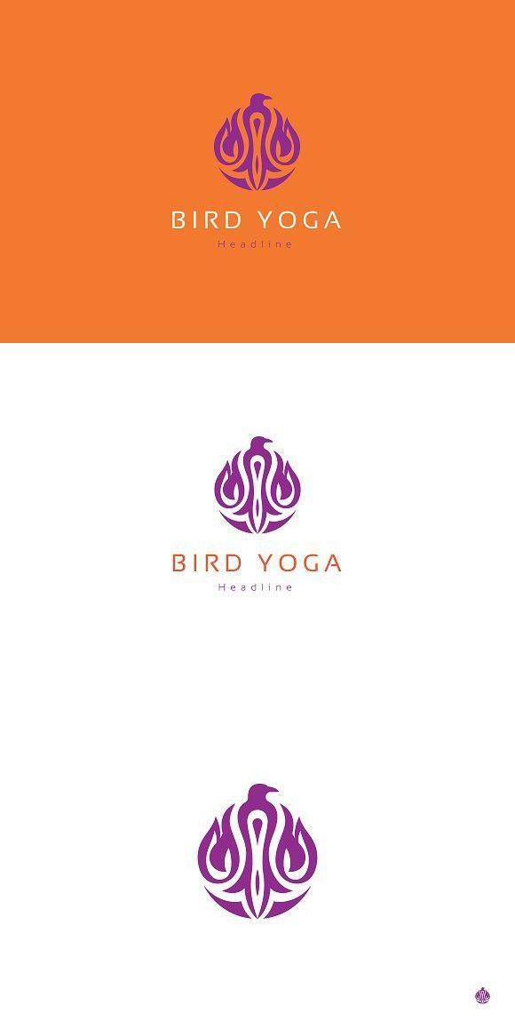 Orange Bird Company Logo - Bird yoga company logo. | Yoga Design | Company logo, Yoga ...